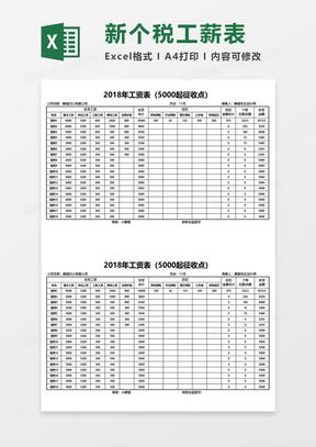 最新個稅工資表詳解與解析